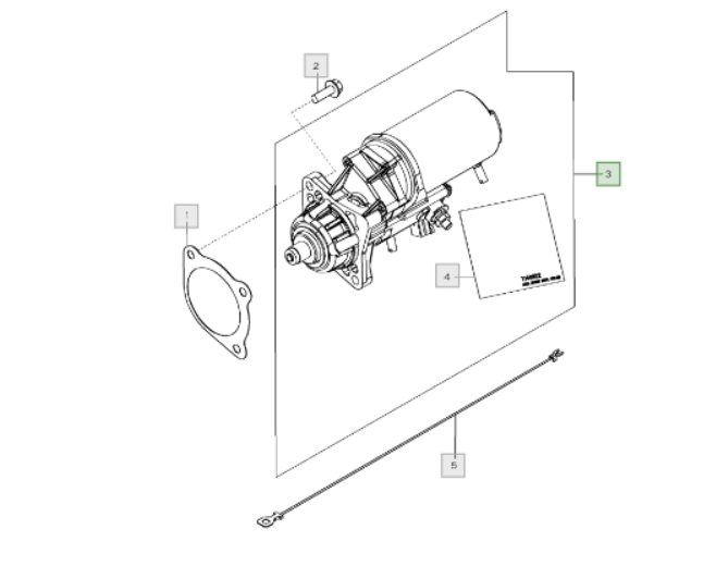 約翰迪爾（強(qiáng)鹿）發(fā)動機(jī)4045TF120起動機(jī)DZ129200/RE540301